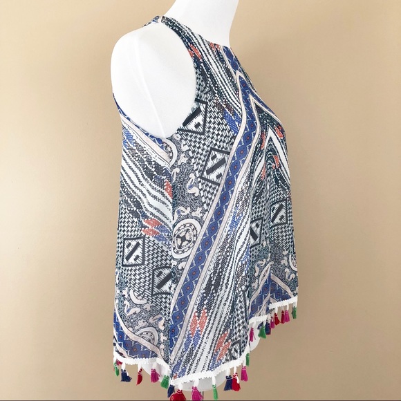 NWT ‘St Tropez’ printed tassel tank - Picture 5 of 7